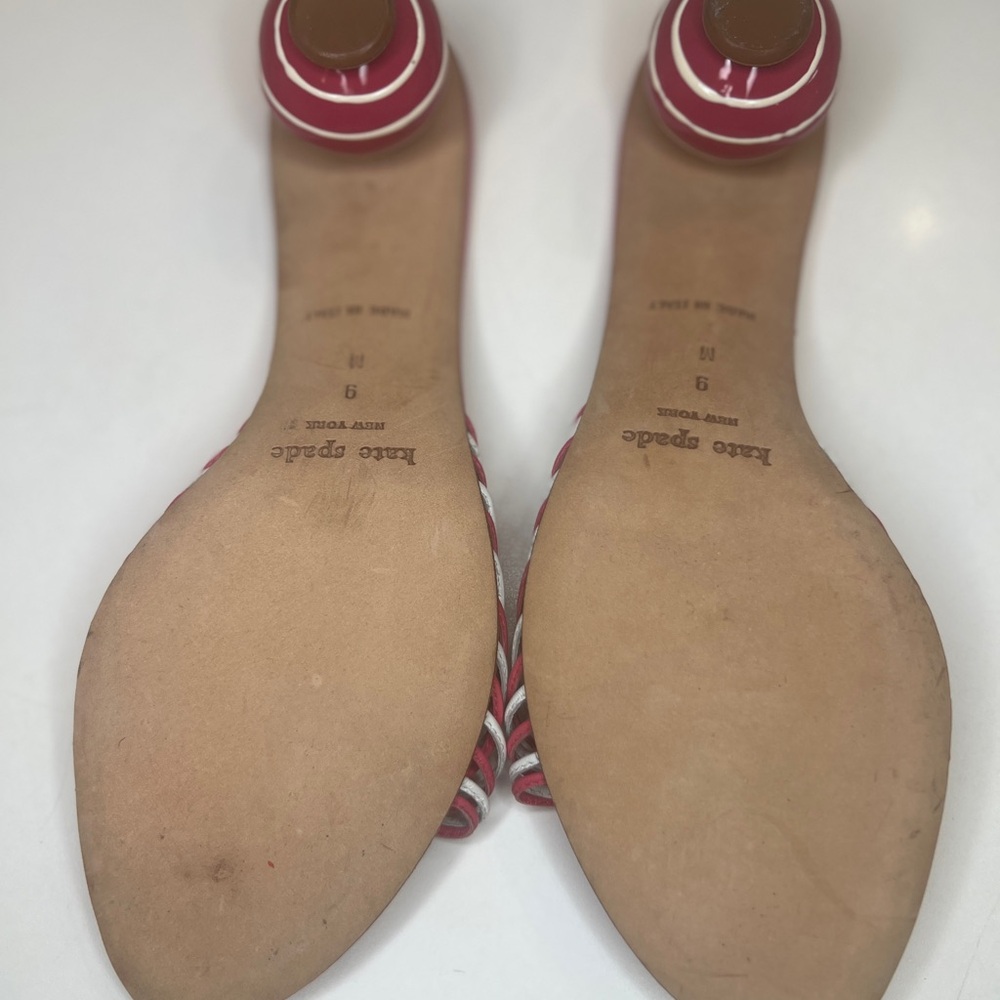 Kate Spade New York Pink & White Sandals in Excellent Condition - Picture 15 of 15